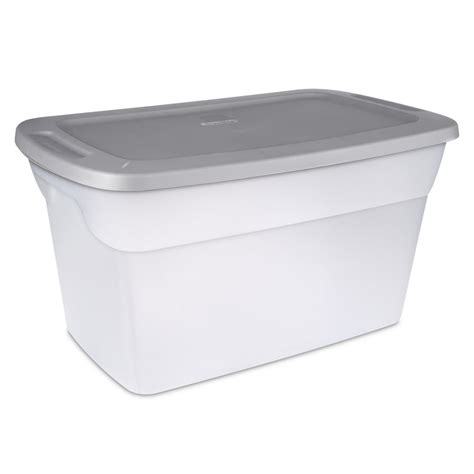 Sterilite Plastic 30 Gallon Tote Box Clear/ Titanium 